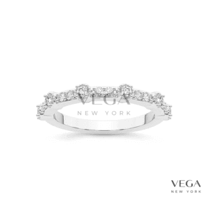 Scalloped Lab Grown Diamond Wedding Band