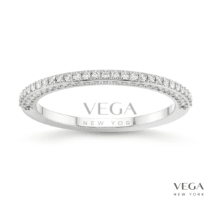 Dual Pavé Lab Diamond Band Wedding Band