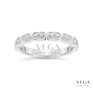 Hexagon Lab Grown Diamond Wedding Band