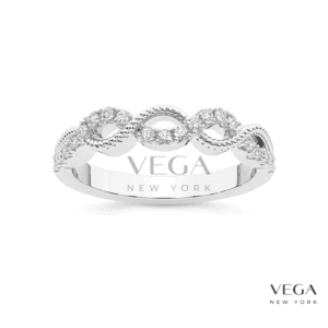 Infinity Shape Lab Grown Diamond Wedding Band