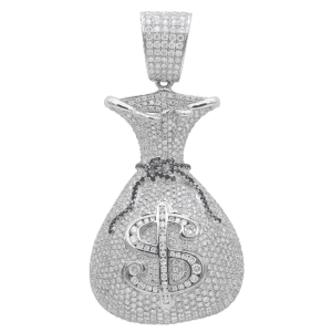 Icy Lab Diamond Money Bag Pendant