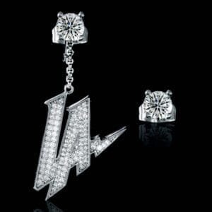 LA Iced Lightning Diamond Earrings