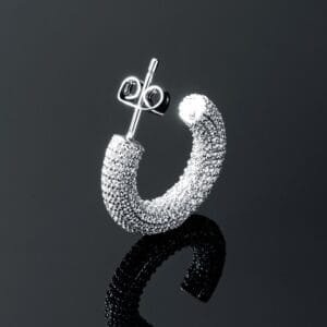 Vega Lightning Heart Hoop Earrings