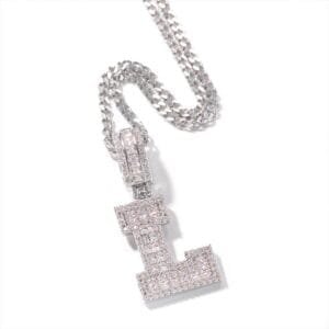 Big Flex Baguette Block Diamond Initial