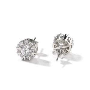 Icey Sunburst Diamond Stud Earrings