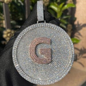 Glow in Groove Custom G Iced Circle Initial
