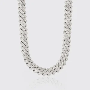 20.00 mm Pure Frost Brooklyn Bling Lab Diamond Cuban Chain