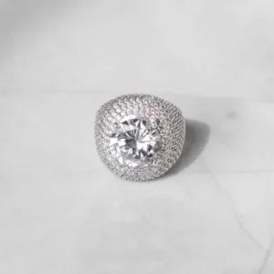 Iced Crown Lab Diamond Solitaire Ring