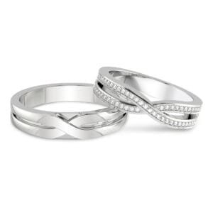 Infinity His & Hers Diamond Couple Rings