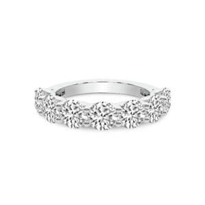 Round shape Half Eternity Diamond Anniversary Band