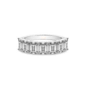 Emerald cut Lab Diamond Eternity Anniversary Band