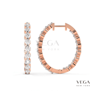 Inside Out Large Diamond Hoop Earrings