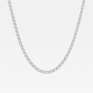 Classic Emerald Cut Lab Diamond Tennis Necklace