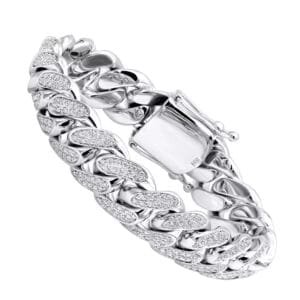 14.00 mm Lab Diamond Nail Wrap Bracelet
