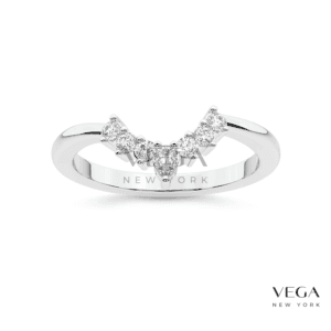 Chevron shape Lab Diamond Anniversary Band
