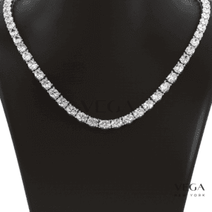 Oval shape Lab Grown Diamond Tennis Necklace