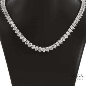 Pear shape Lab Grown Diamond Graduated Tennis Necklace