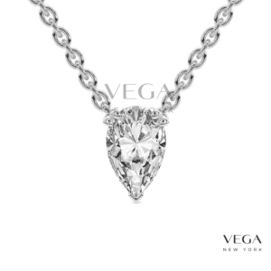 Pear-Shaped Diamond Solitaire Pendant