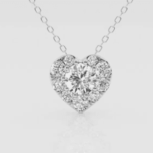 Heart Clustered Diamond Fashion Pendant