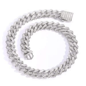 Iced Baguette Blaze Diamond Link Chain