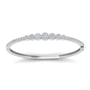 Graduated Lab Diamond Cluster Bangle
