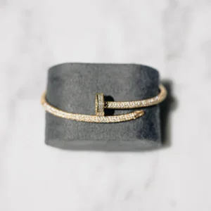 4.00 mm Lab Diamond Nail Wrap Bracelet