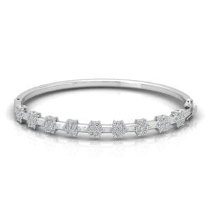 Lab-Grown Diamond Starburst Bangle