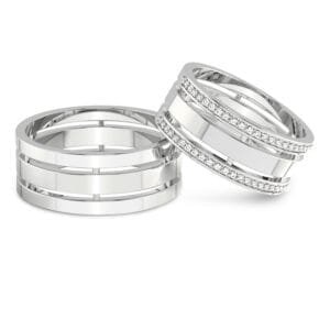 His and Hers forever wedding couple band