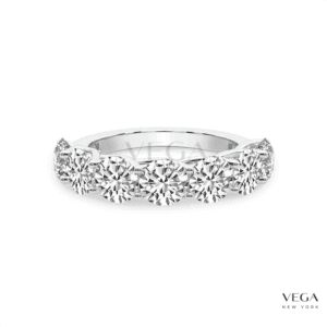 Five-Stone Lab Diamond Band Wedding Band