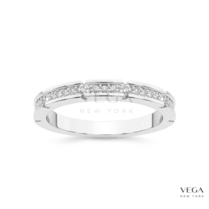 Modern Channel set Diamond Wedding Band