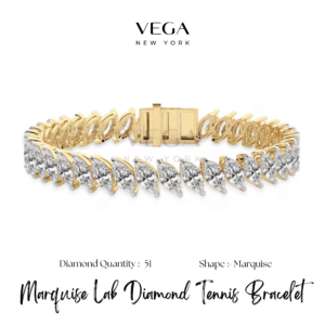 Marquise Leaf-shaped Diamond Bracelet