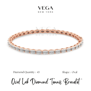 Oval shape Diamond Tennis Bracelet