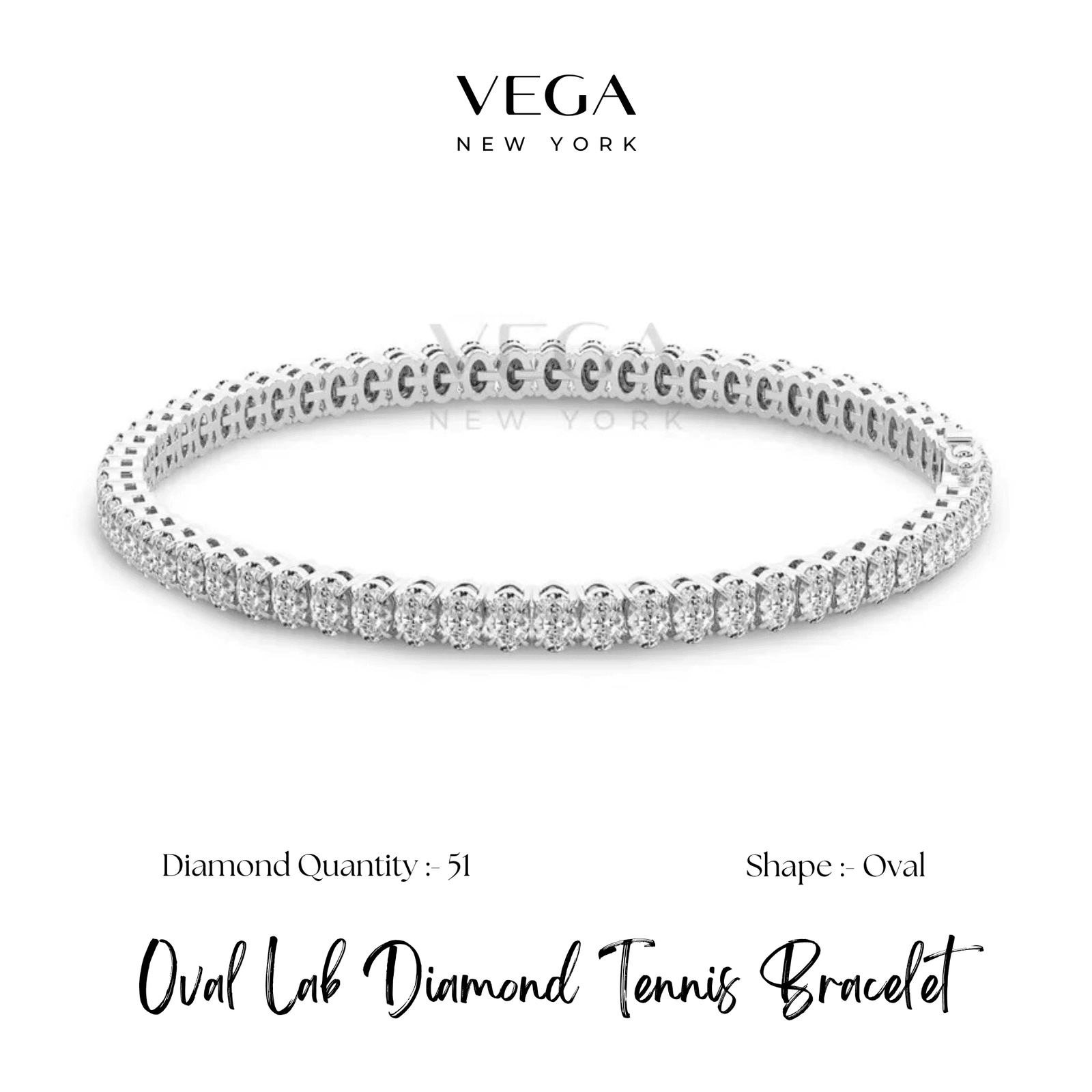 Oval Lab Diamond Tennis Bracelet (6)
