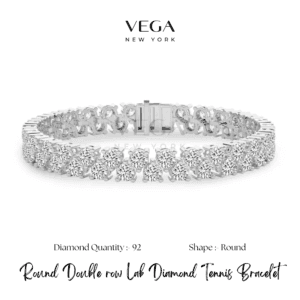 Double Row Lab Diamond Tennis Bracelet