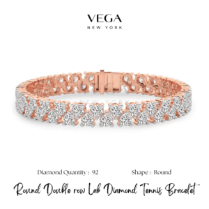 Double Row Lab Diamond Tennis Bracelet