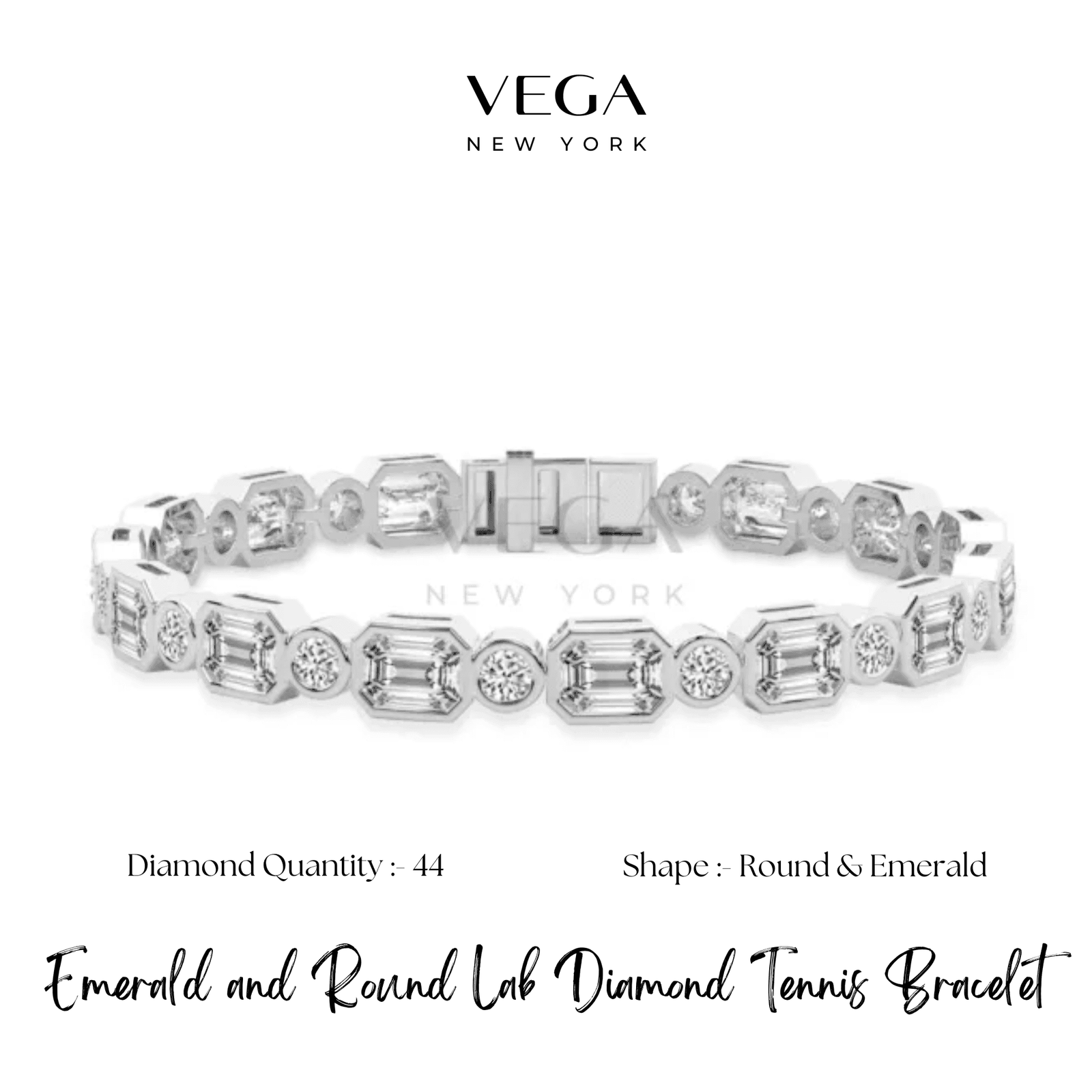 Round Lab Diamond Tennis Bracelet (11)