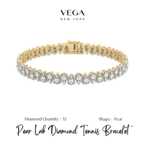 Brilliant Pear Cut Diamond Tennis Bracelet