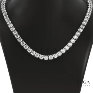 Round Classic Diamond Tennis Necklace