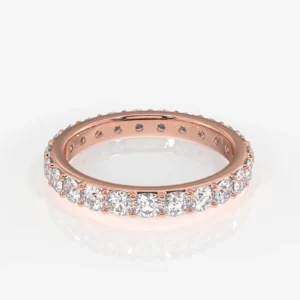 Round Prong-set Diamond Wedding Band