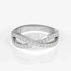 Infinity shape Diamond Wedding Band