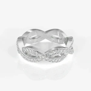 Round shape Twisted Diamond Band