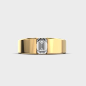 Emerald Cut Diamond Solitaire Engagement Ring