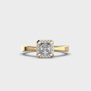 Princess Cut Solitaire Halo Engagement Ring