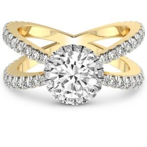 Marquise Shape Vintage Shank Side Stone Diamond Engagement Ring