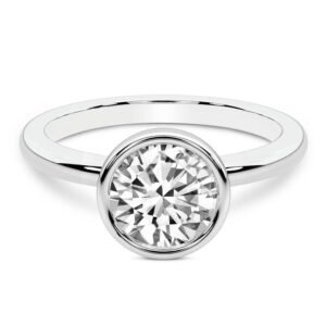 The Modern Bezel Set Solitaire Lab Grown Diamond Ring