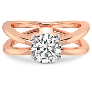 Split Shank Princess cut Solitaire Lab Grown Diamond Engagement Ring