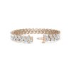 Pear Lab Grown Diamond Double Row Bracelet 01