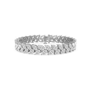 Pear Lab Grown Diamond Double Row Bracelet