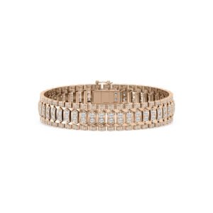 Round Lab Grown Diamond Grand Pave Cluster Bracelet