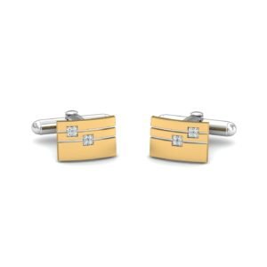 Two-Tone Gold & Diamond Cufflinks